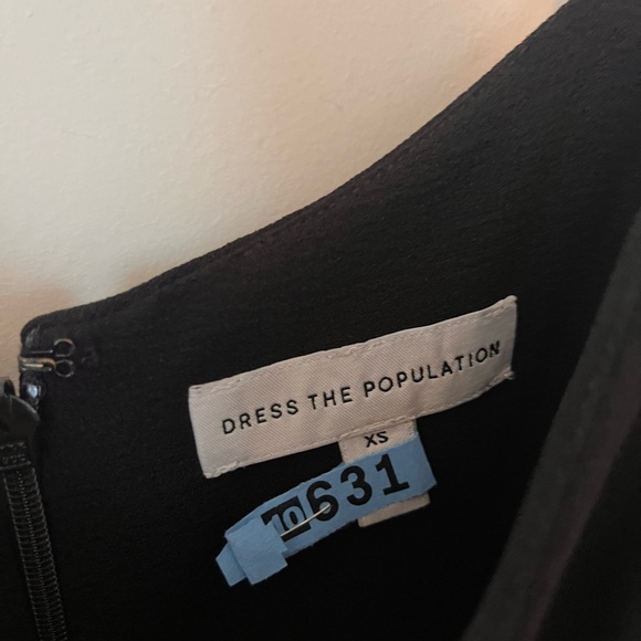 Dress the Population Black Spaghetti Strap Slip Dress - Picture 3 of 4